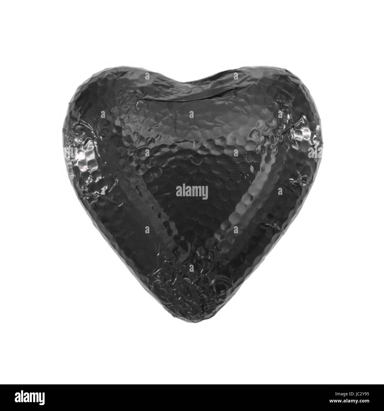 Eine Nahaufnahme der Schokolade Liebe Herz Stockfoto