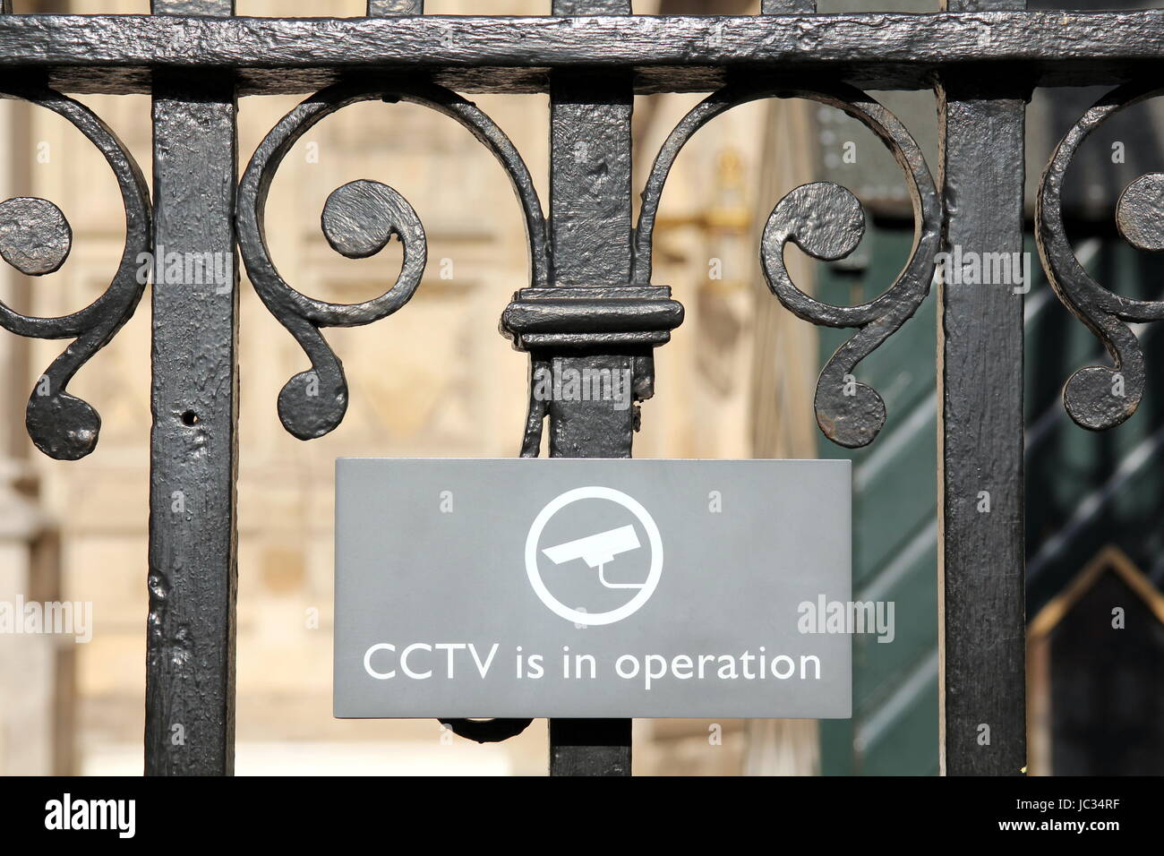 Hinweis schild Videoüberwachung in London, England (CCTV) Stockfoto