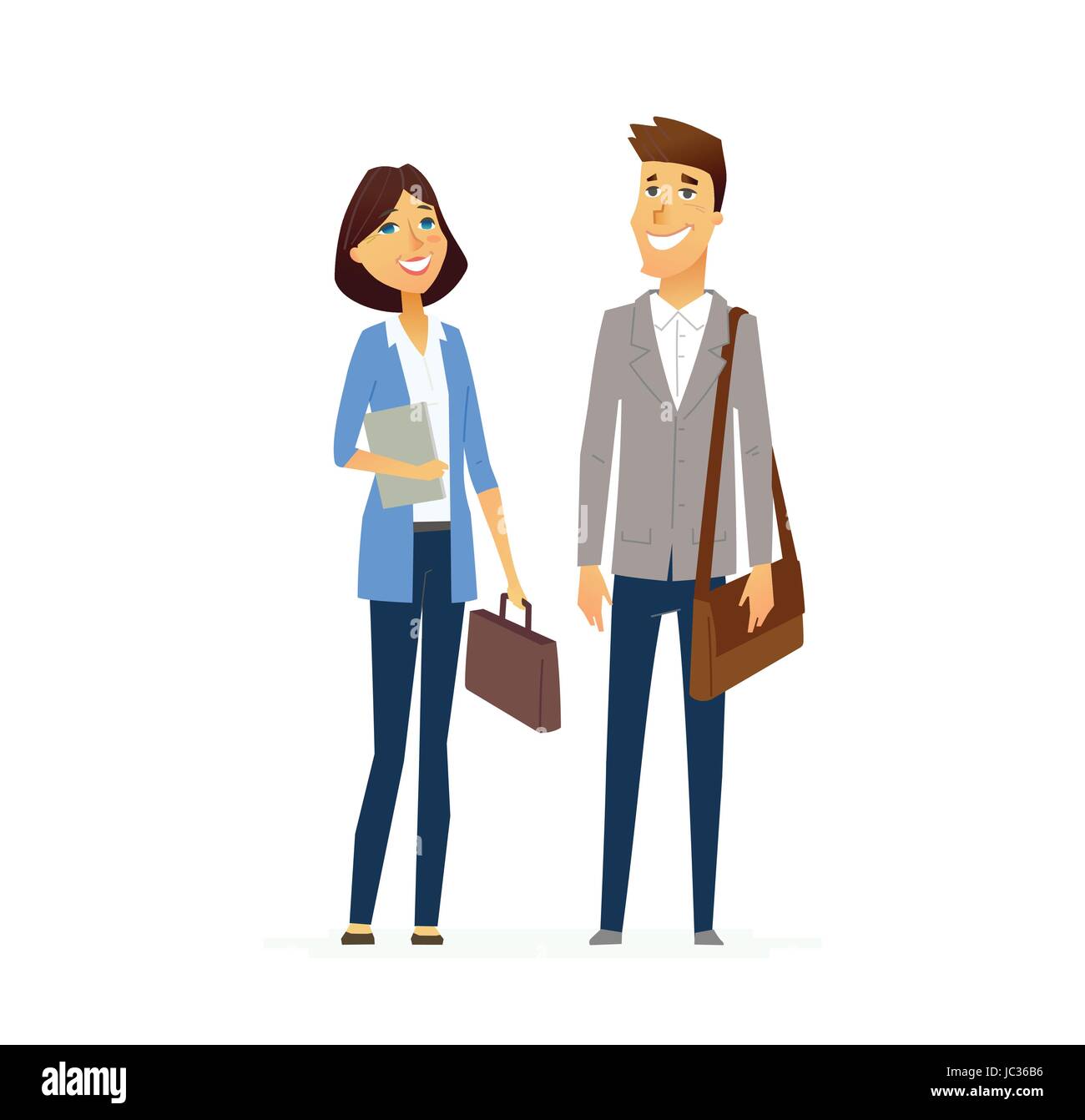 Business People - Abbildung modernes flaches Design Zusammensetzung. Stock Vektor