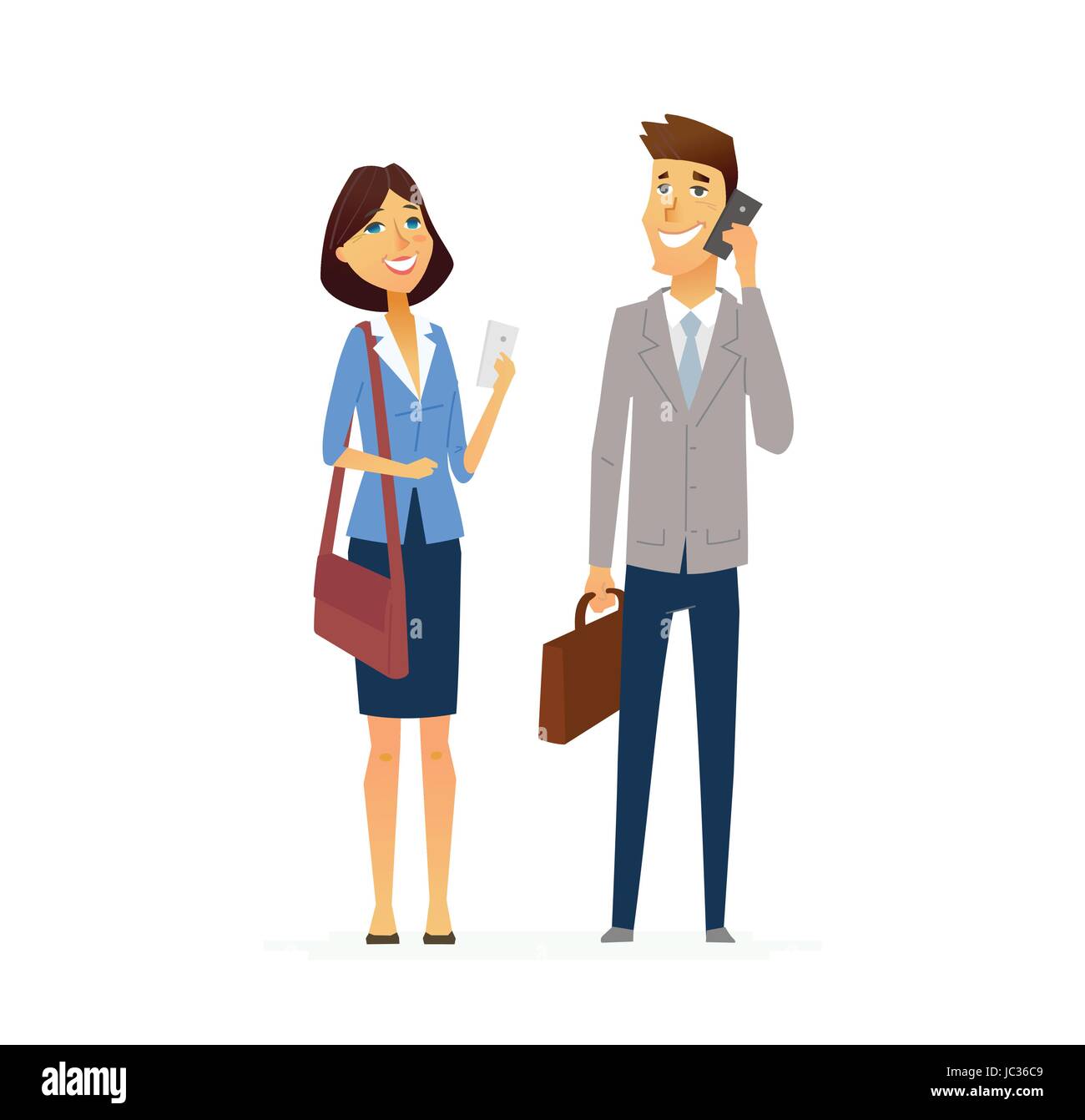 Business People - Abbildung modernes flaches Design Zusammensetzung. Stock Vektor