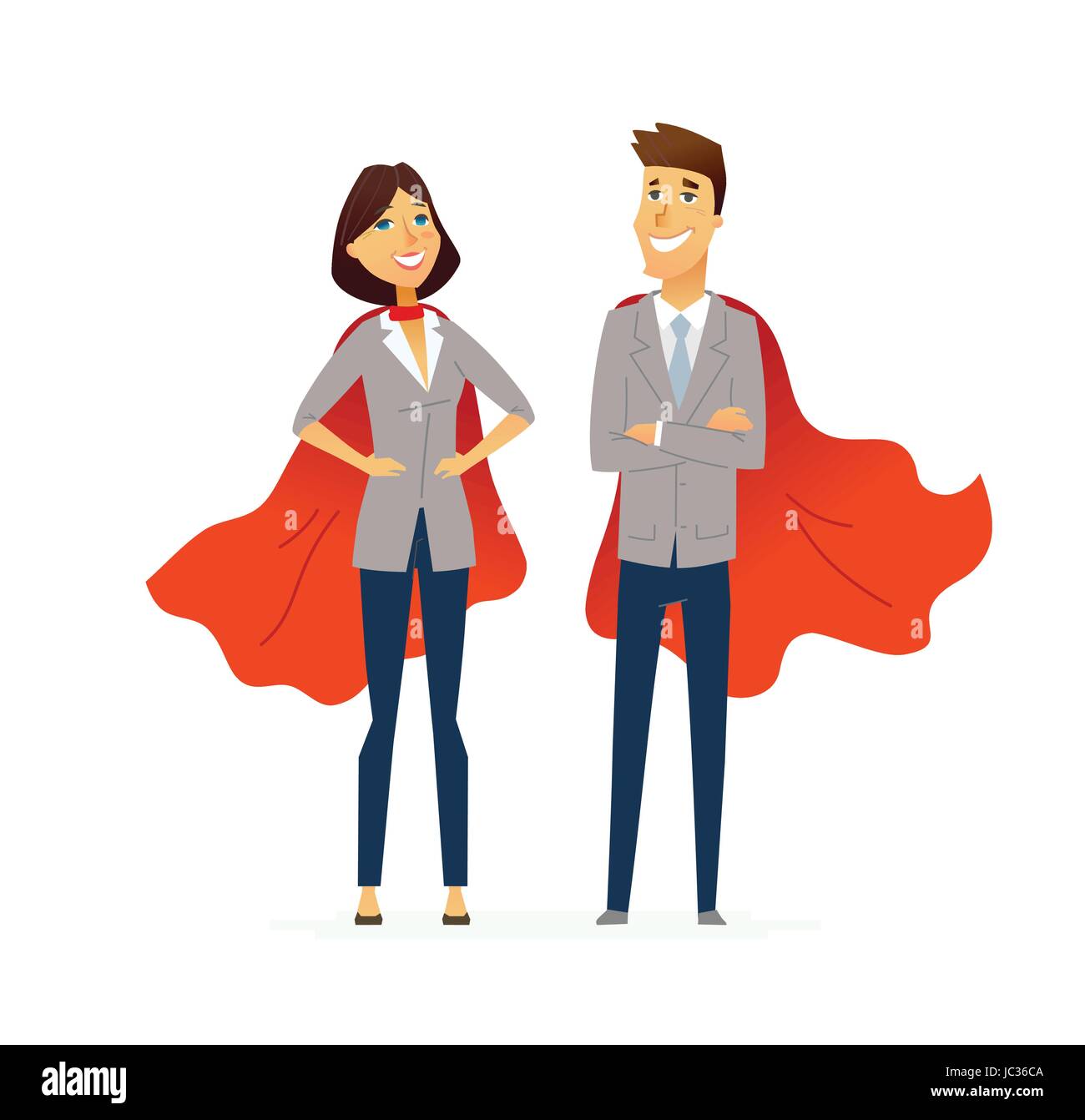 Business People - Abbildung modernes flaches Design Zusammensetzung. Stock Vektor