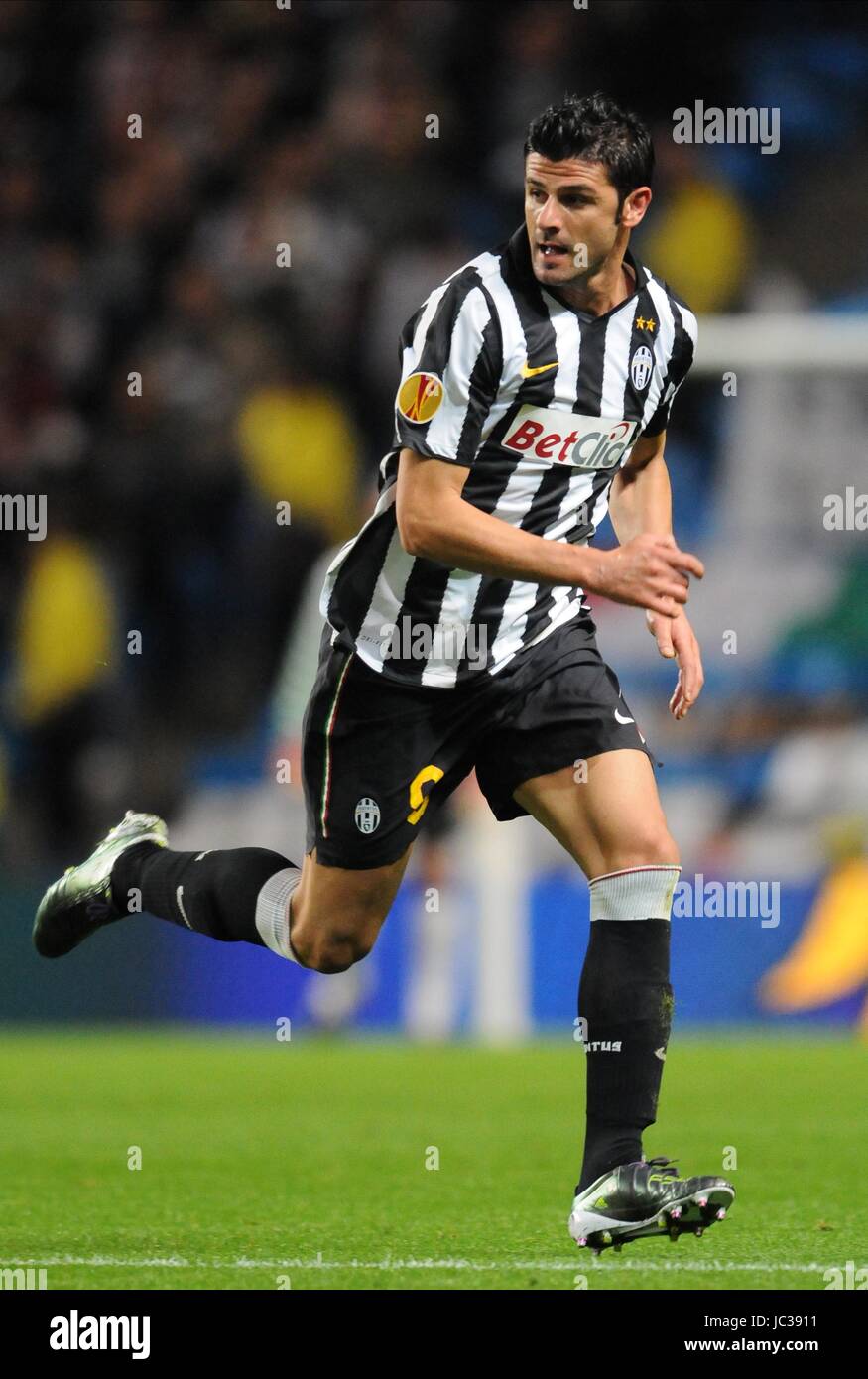 VINCENZO IAQUINTA JUVENTUS FC JUVENTUS FC CITY OF MANCHESTER STADIUM MANCHESTER ENGLAND 30. September 2010 Stockfoto