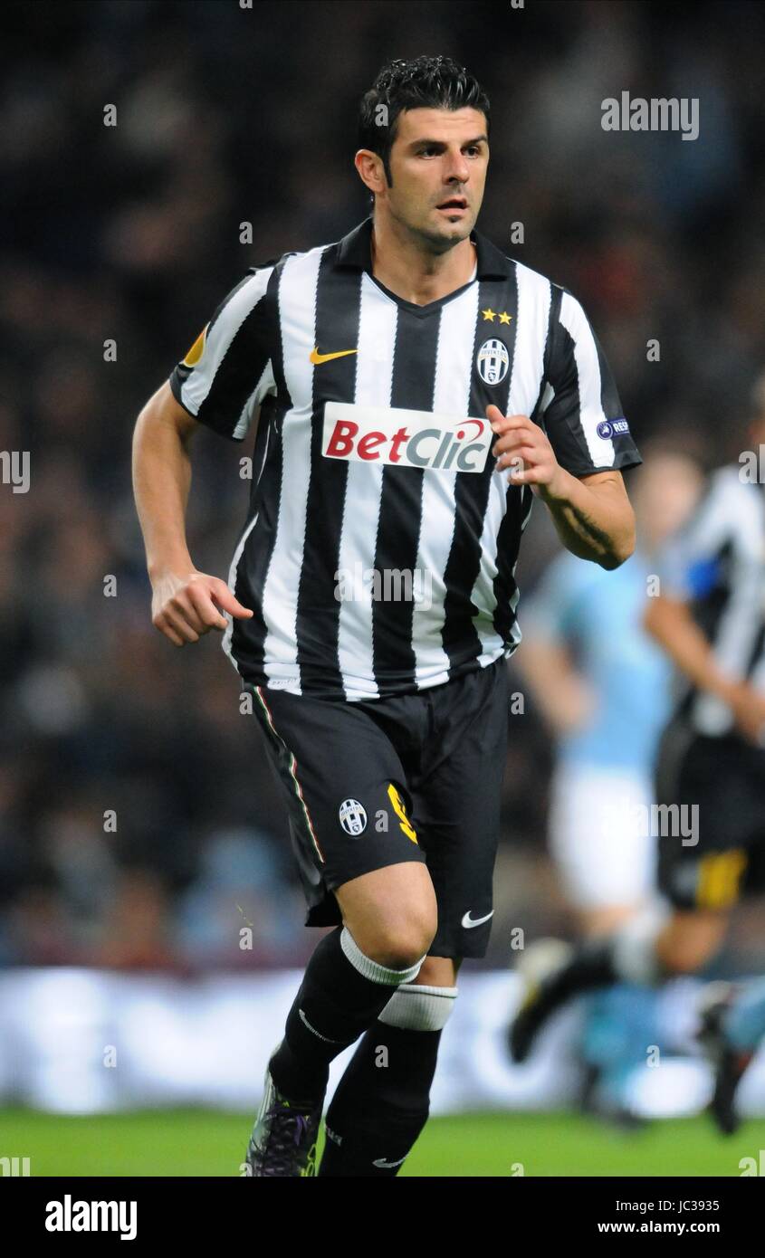 VINCENZO IAQUINTA JUVENTUS FC JUVENTUS FC CITY OF MANCHESTER STADIUM MANCHESTER ENGLAND 30. September 2010 Stockfoto