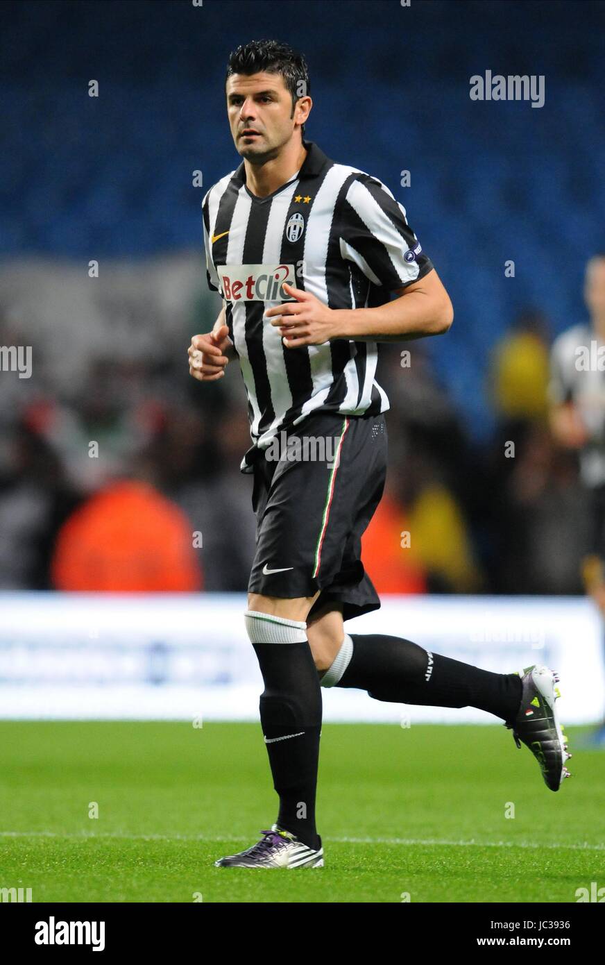 VINCENZO IAQUINTA JUVENTUS FC JUVENTUS FC CITY OF MANCHESTER STADIUM MANCHESTER ENGLAND 30. September 2010 Stockfoto