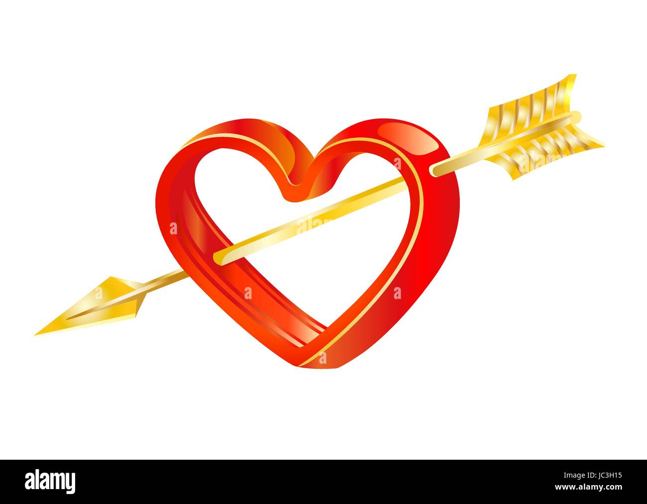 Hallmark Valentinstagskarte Mit Roten Herzen & Pfeilen – Inkl. Umschlag, 17,3 X 11,9 Cm