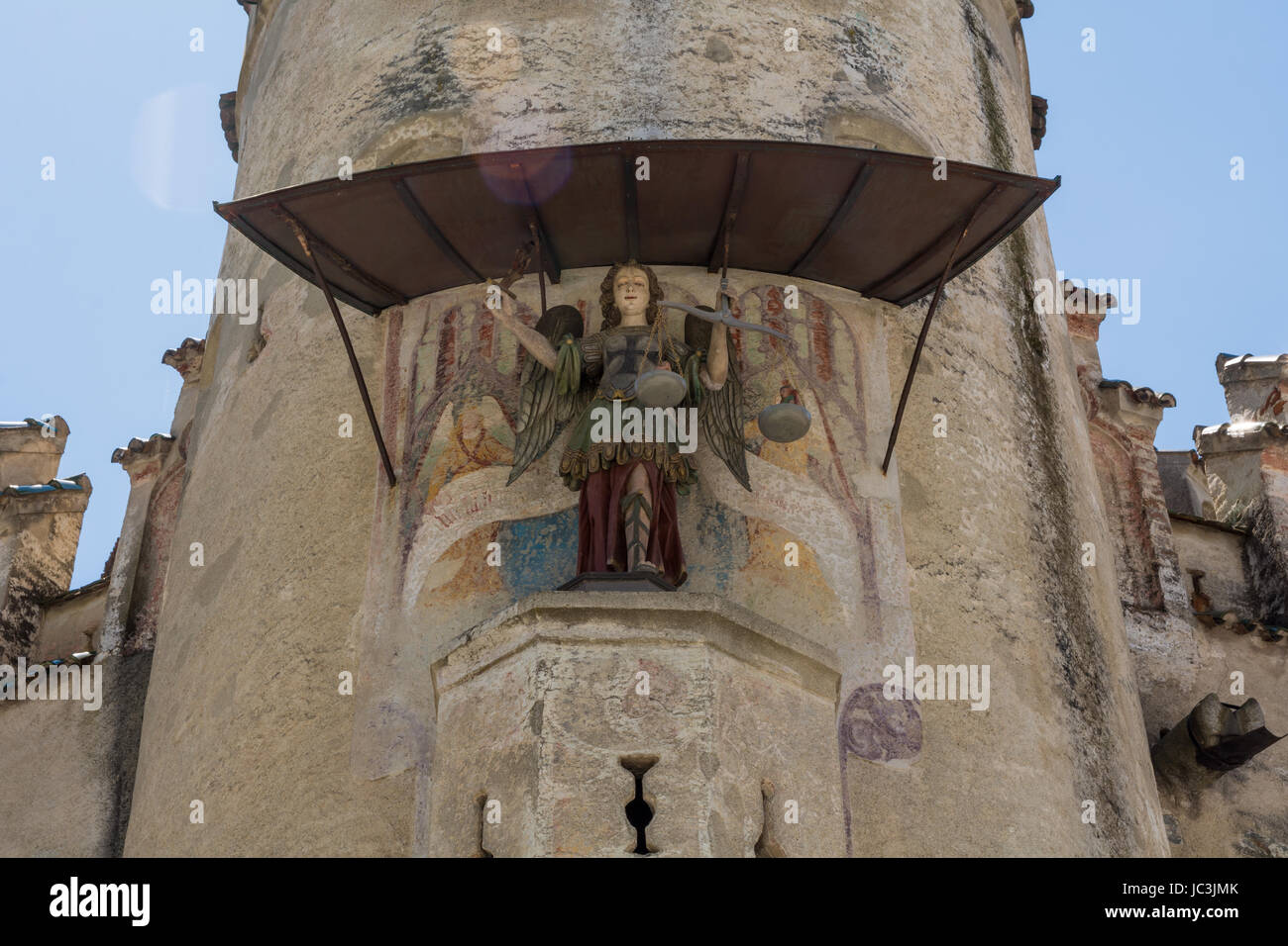 Kloster Neustift - die engelsburg begrüßt Sie im Haupthof der Abtei Südtirol - italien Stockfoto