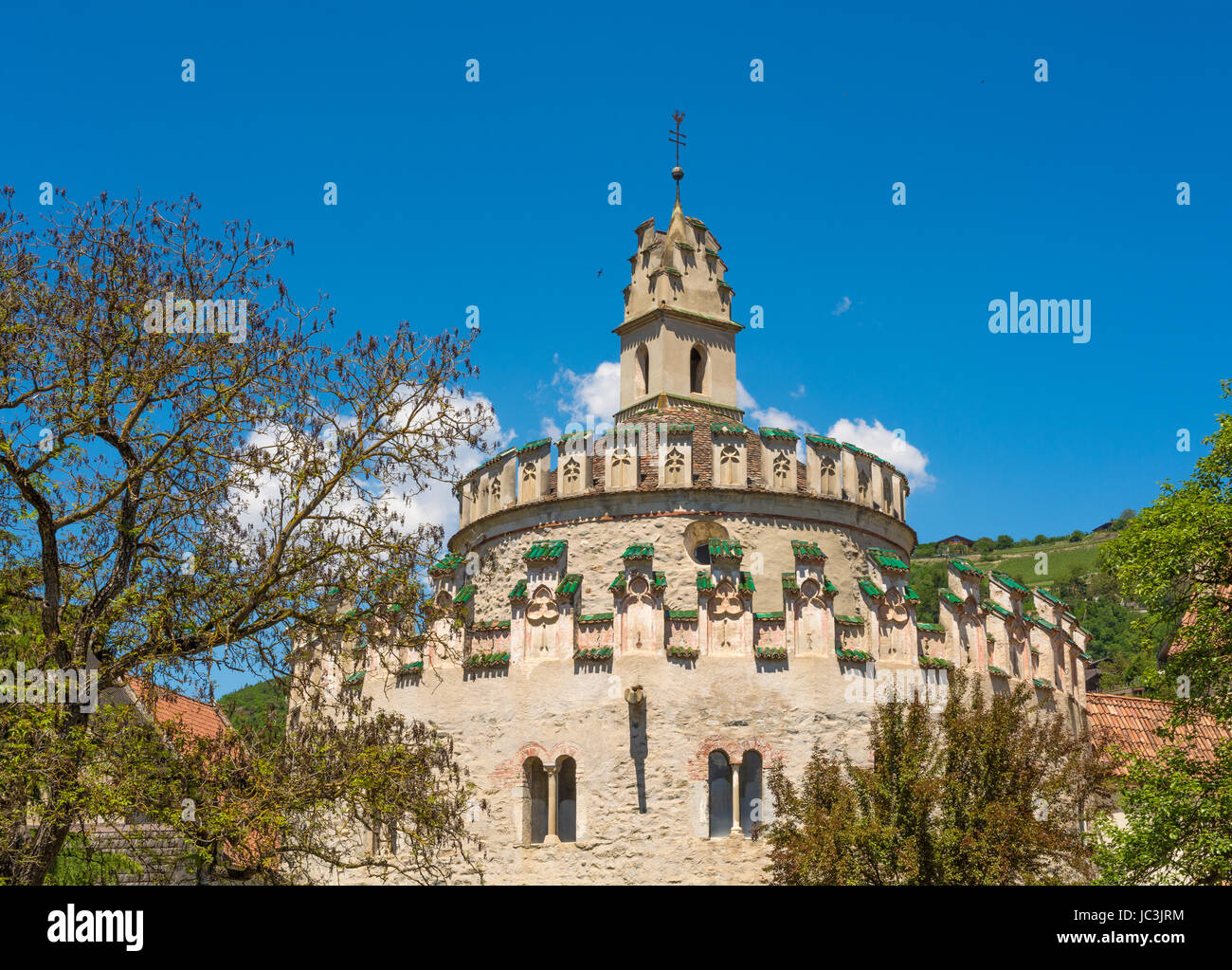 Kloster Neustift - die engelsburg begrüßt Sie im Haupthof der Abtei Südtirol - italien Stockfoto