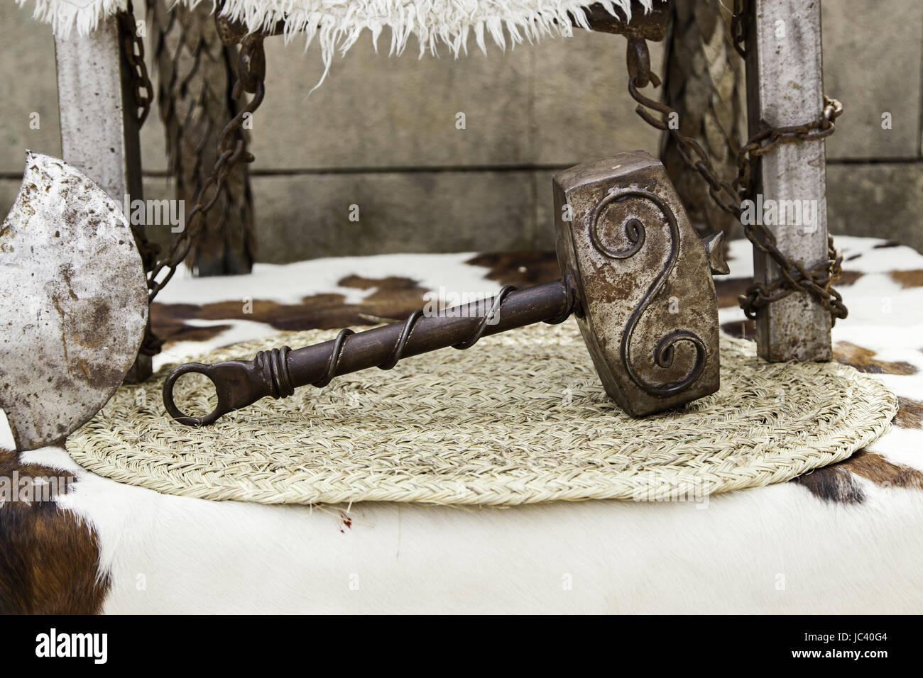 Thor Hammer, Detail von einem Wikinger-hammer Stockfoto