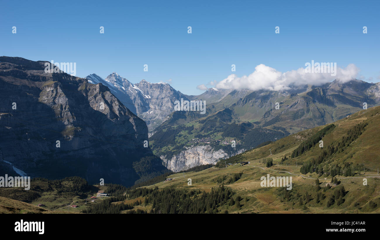 Schweizer Alpen Wengen Stockfoto