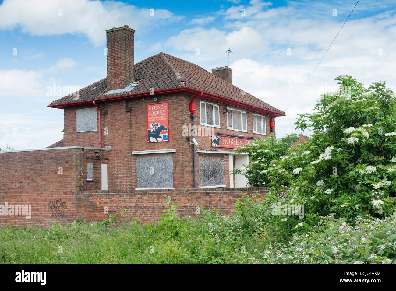 Kneipe Wirtshaus in Coseley, West Midlands Derelict verlassen geschlossen Stockfoto