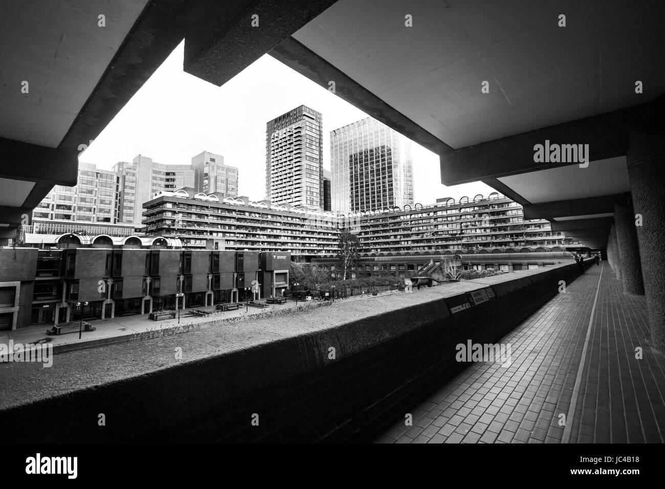 Panoramablick auf das Barbican, London Stockfoto