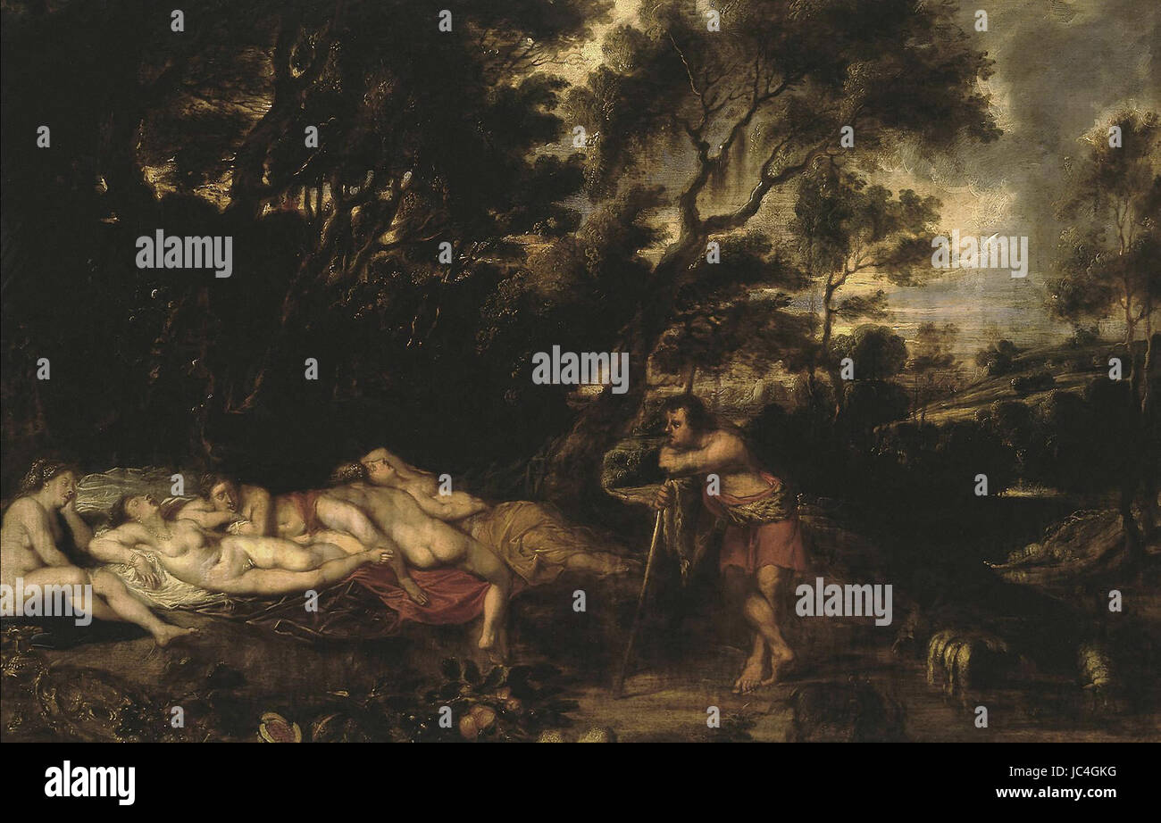 Rubens - Landschaft mit Cymon und Iphigeenia Stockfoto