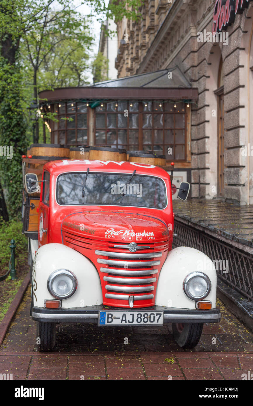 Alte Vintage Lieferung LKW, Krakau, weniger Polen, Polen, Europa Stockfoto