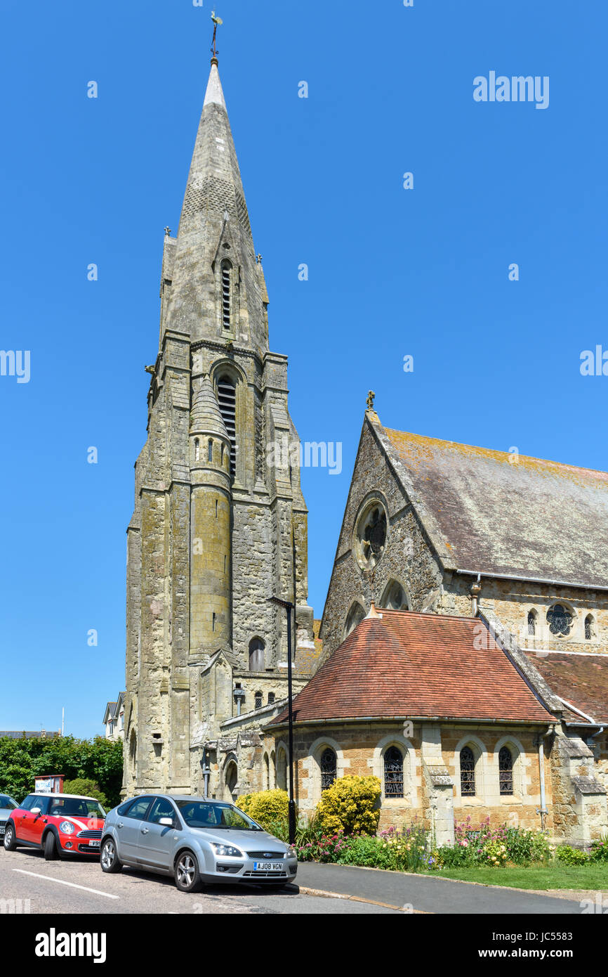 Kirche St. Saviour auf der Klippe, Shanklin, Isle Of Wight, Großbritannien Stockfoto