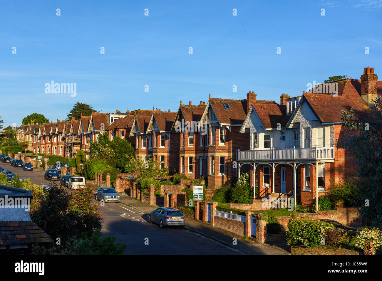 Häuser in Seaview, Isle Of Wight, Großbritannien Stockfoto