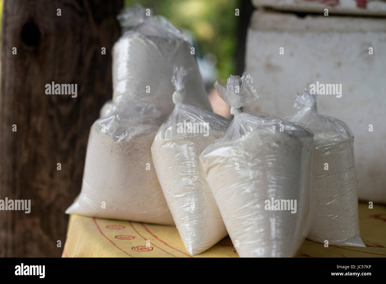 Maniokmehl Stockfoto