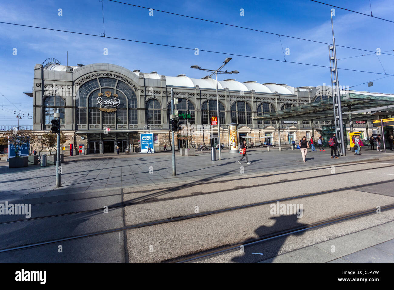 Dresden Hauptbahnhof, Hauptbahnhof, Dresden, Sachsen, Deutschland Stockfoto
