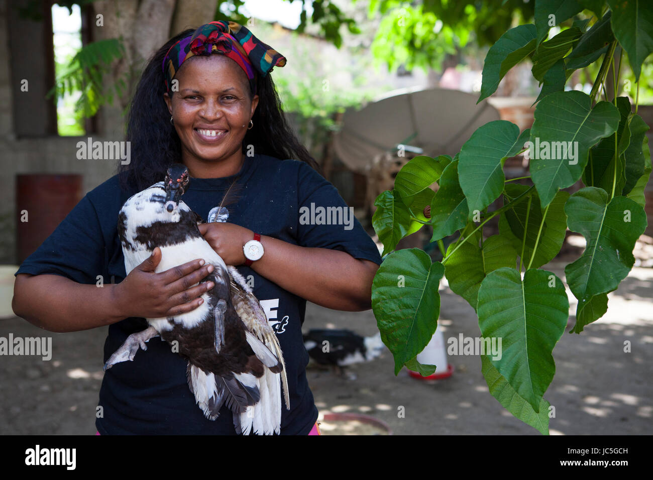 Weibliche Unternehmer, Reinigungsmittel, Tansania, Afrika Stockfoto