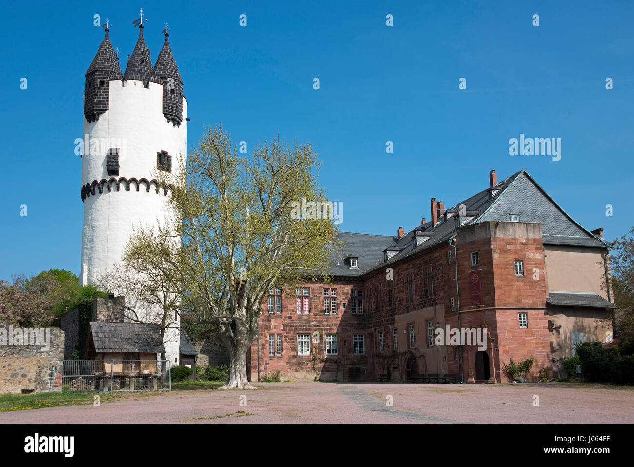 Burg Stein Haus, Heimatmuseum, steinernen Haus am Main, Hanau, Hessen, Deutschland | Schloss Stone nach Hause, nach Hause Museum, Stein Haus am Main, Stockfoto