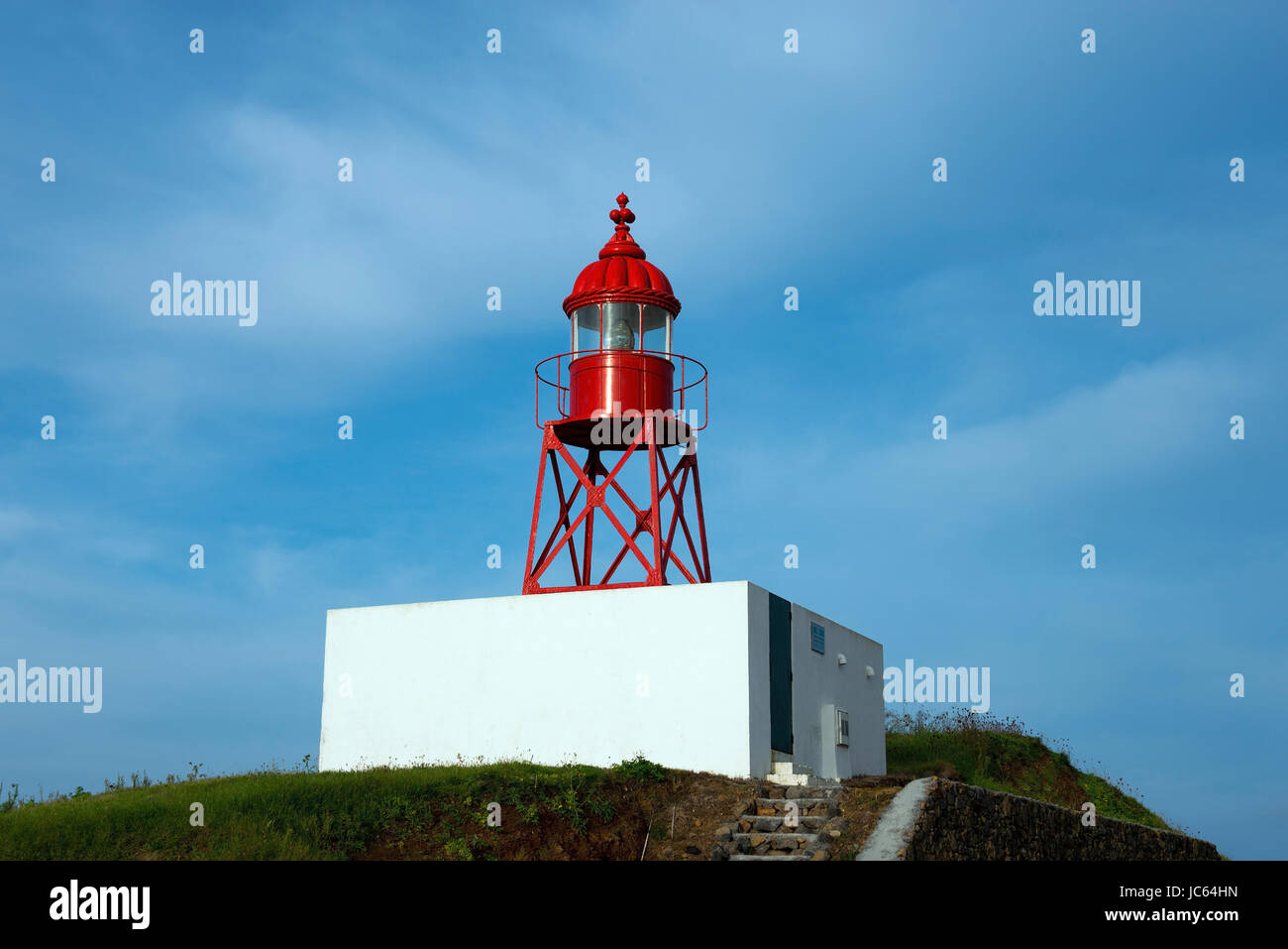 Leuchtturm, Ponta Delgada, Sao Miguel, Azoren, Portugal, Leuchtturm, gewesen Stockfoto