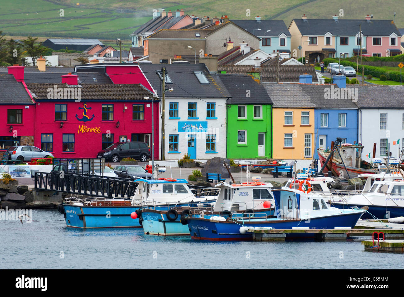 Hafen, Portmagee, der Skellig Ring, Irland, Großbritannien, Hafen, Skellig Ring, Irland, Grossbritannien Stockfoto