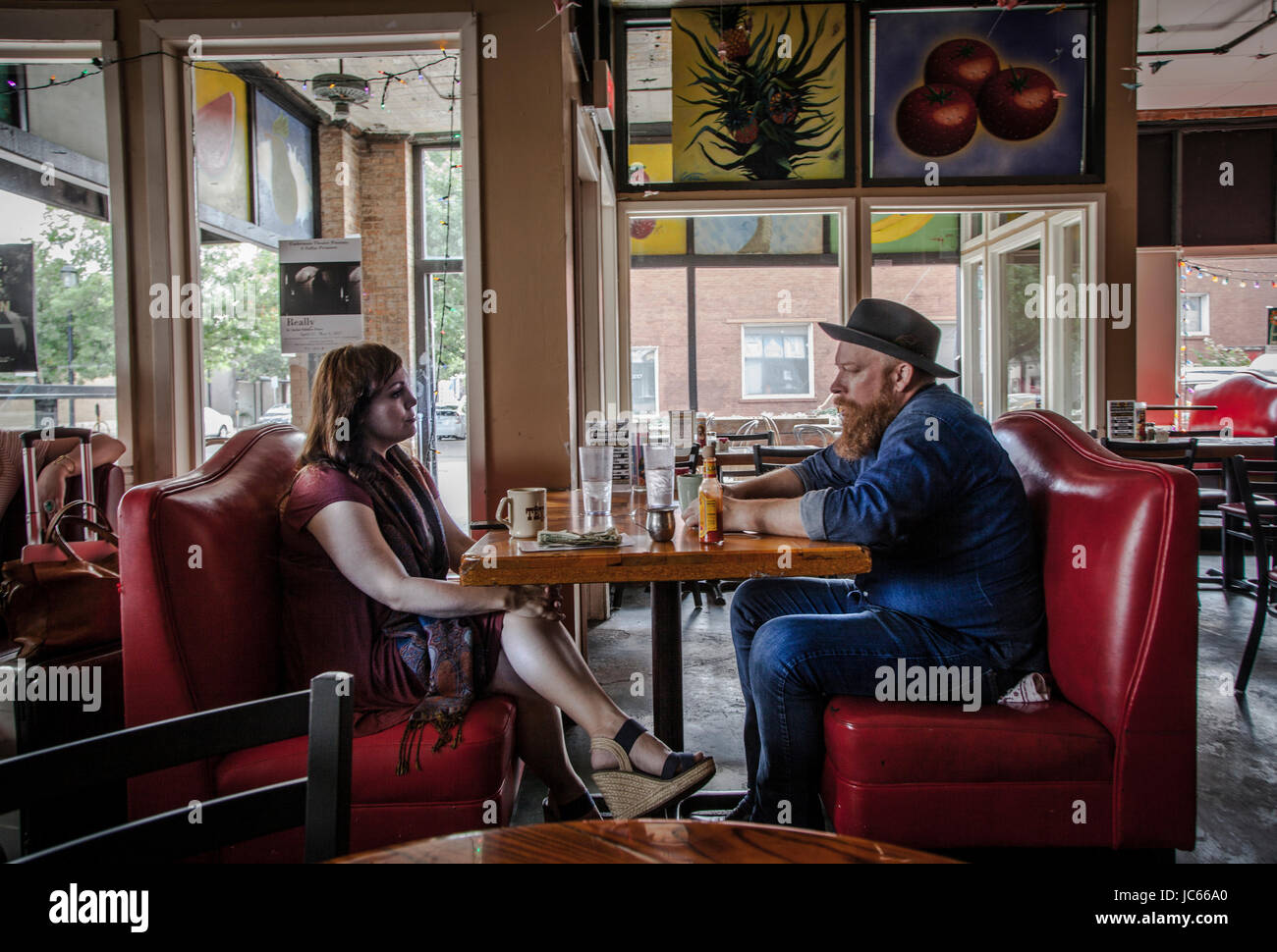 North America Texas USA USA Amerika Dallas Coffee Shop Deep Ellum Bezirk Shop café Stockfoto