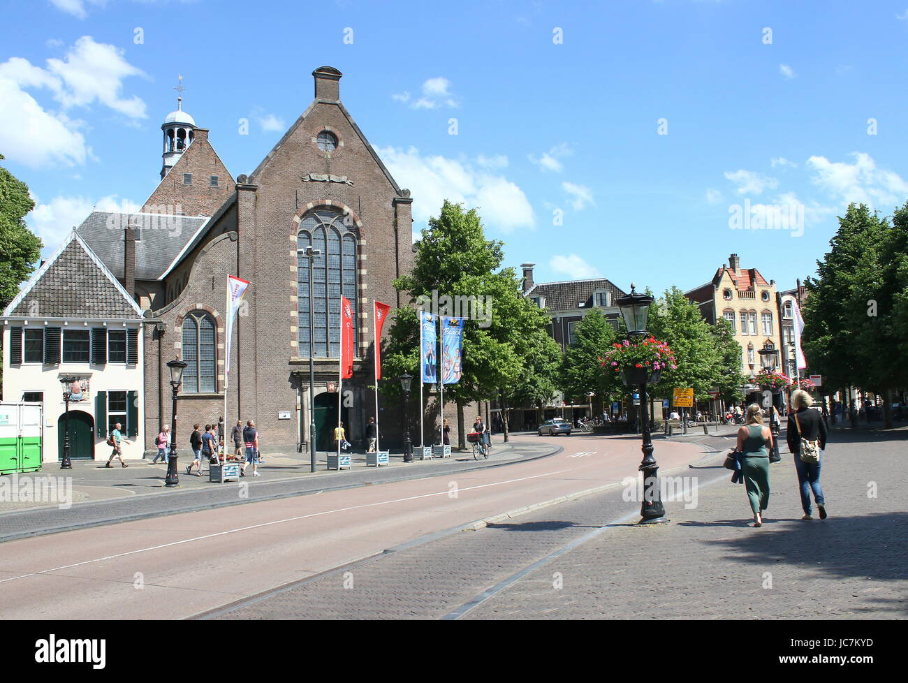 11. Jahrhundert historischen Lage (St. Johannes Kirche) am Janskerkhof, Utrecht, die Niederlande im Sommer Stockfoto