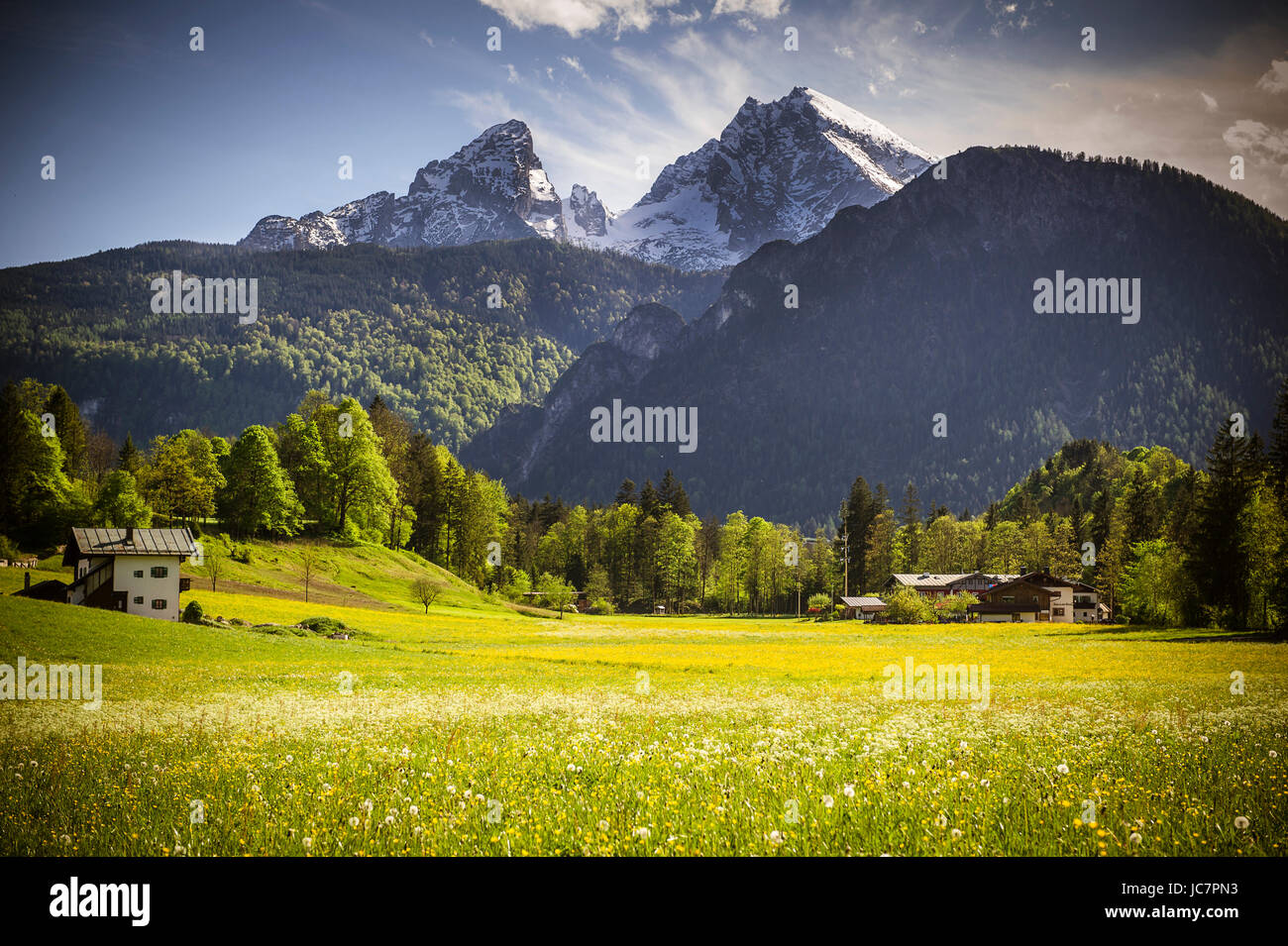 Watzmann Massiv Bei Berchtesgaden in Bayern Stockfoto