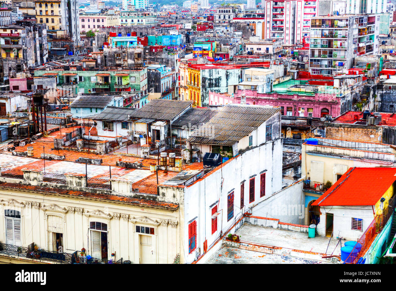 Havanna, Havanna, Havanna-Kuba, Havanna Dächer, Havanna Vista, Havanna Gebäude, Kubanisch, Havanna, Havanna, Havanna, Habana Vieja, Altstadt Stockfoto