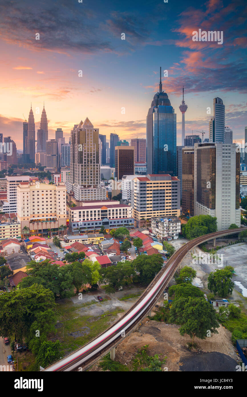Kuala Lumpur. Stadtbild Bild von Kuala Lumpur, Malaysia bei Sonnenaufgang. Stockfoto