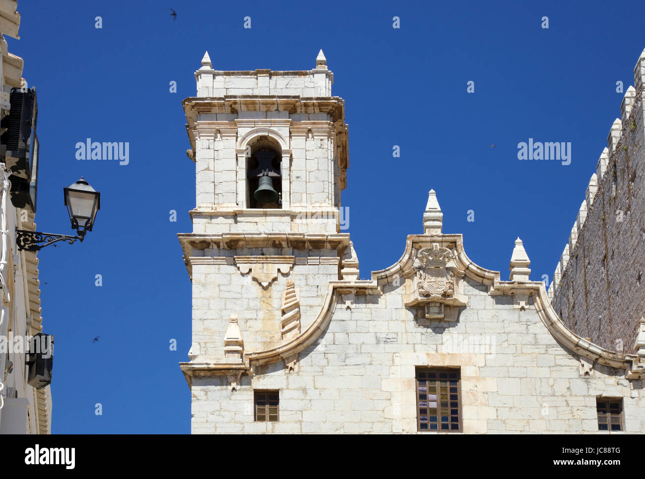Die Einsiedelei der Heiligen Jungfrau von der Einsiedler, Peniscola Schloss, Castellon, Stockfoto