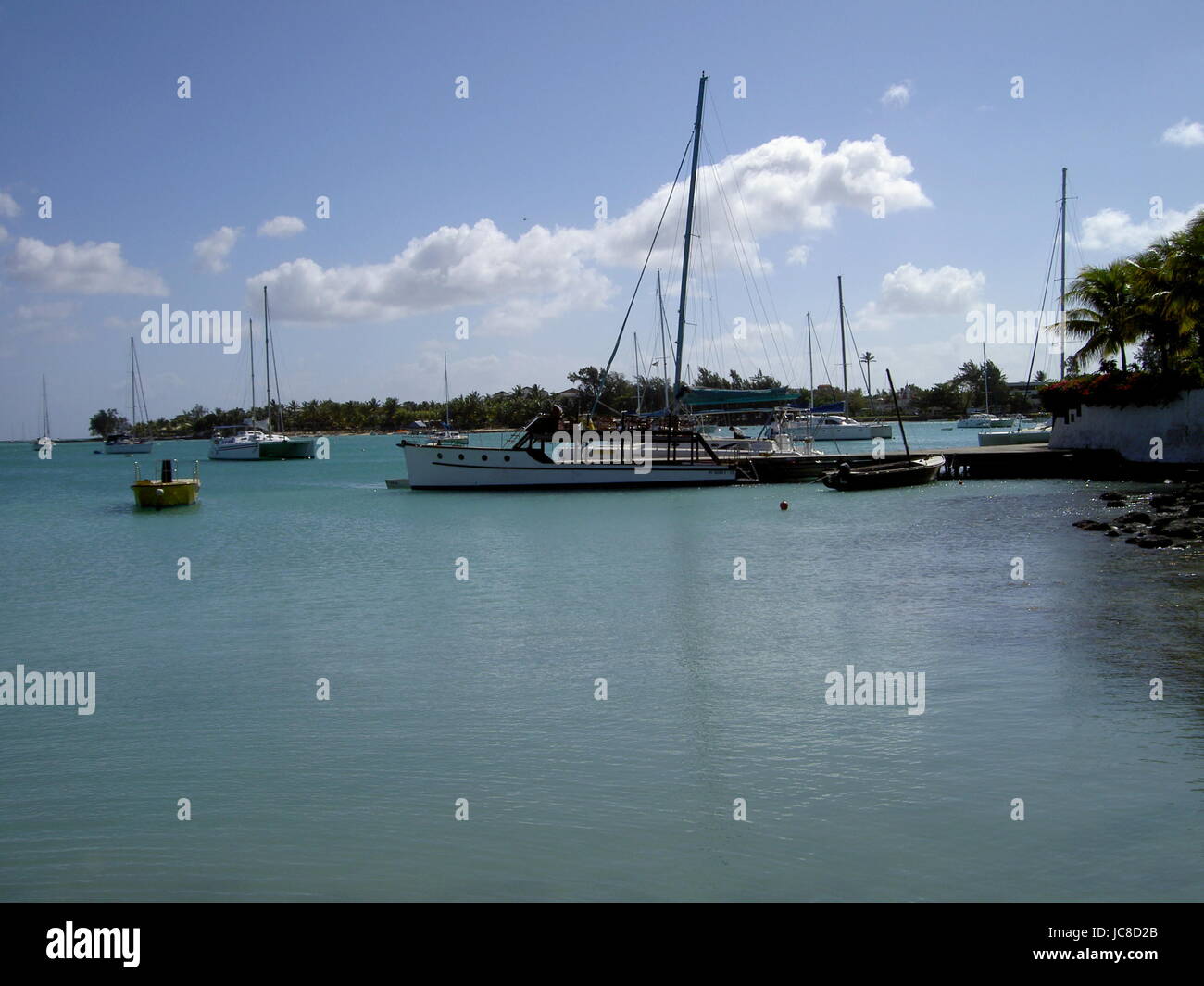 Hafen von Grand Baie, Mauritius Stockfoto