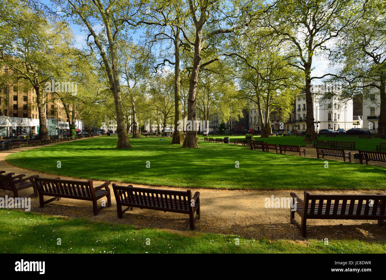 Berkeley Square, Mayfair, London, Vereinigtes Königreich Stockfoto