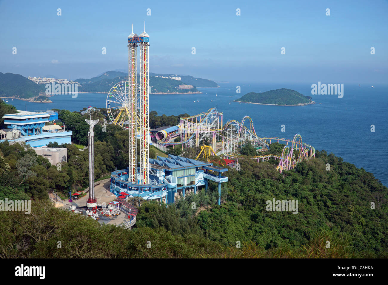 Nur einen Teil des enormen Ocean Park Hong Kong Stockfoto