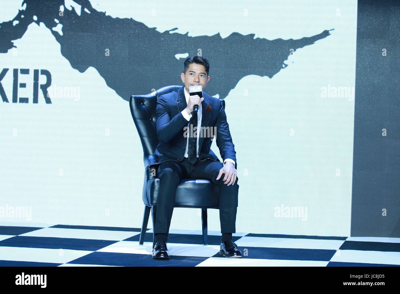 Peking, China. 13. Juni 2017. Aaron Kwok besucht die Pressekonferenz von seinem neuen Gangsterfilm Frieden Breaker in Peking am 13. Juni 2017. (Foto von TPG) Bildnachweis: TopPhoto/Alamy Live-Nachrichten Stockfoto