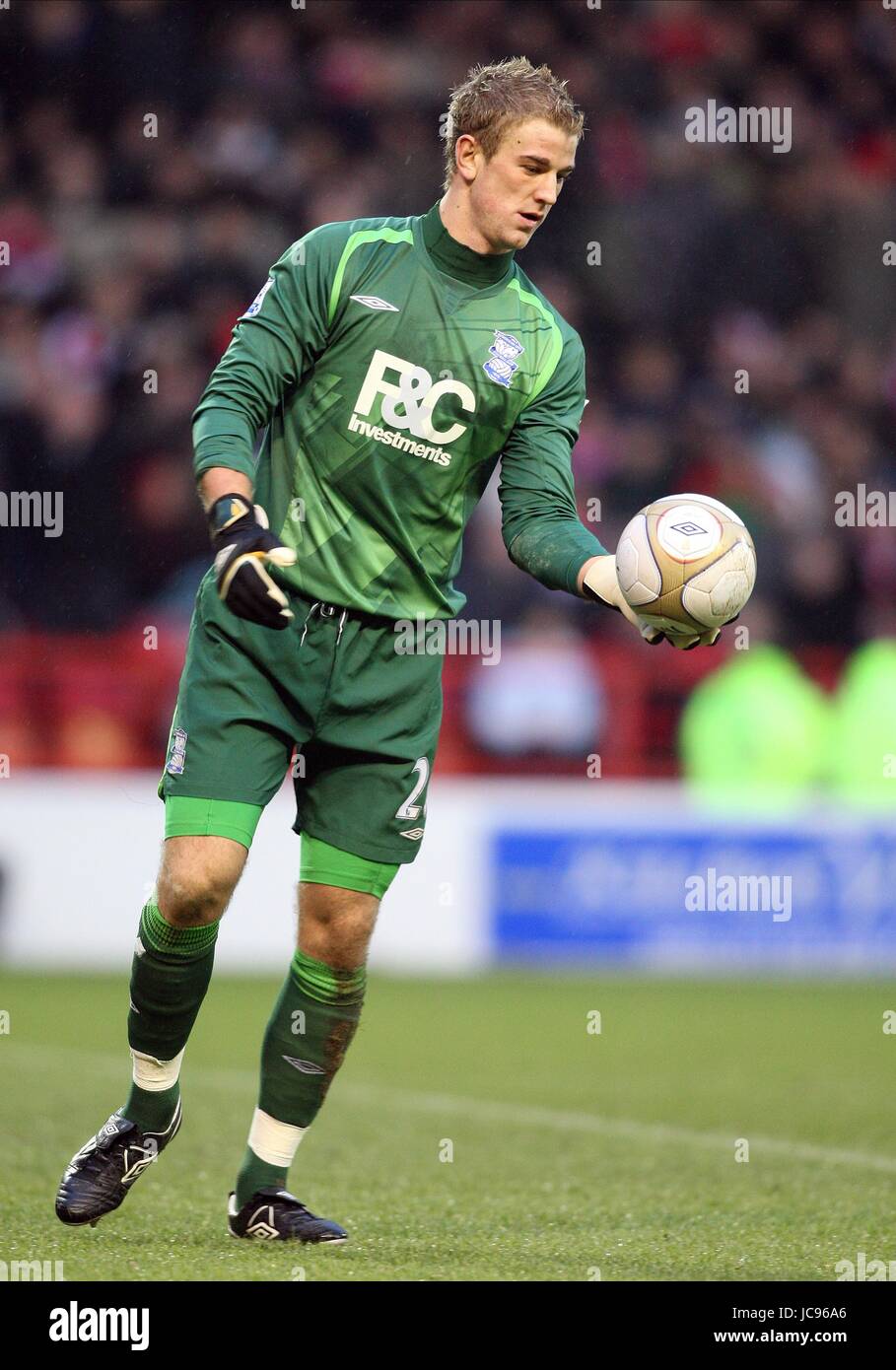 JOE HART BIRMINGHAM CITY FC Stadt Boden NOTTINGHAM ENGLAND 2. Januar 2010 Stockfoto