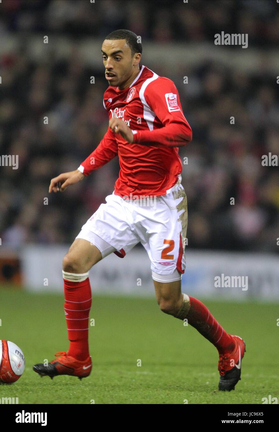 JAMES PERCH NOTTINGHAM FOREST FC Stadt Boden NOTTINGHAM ENGLAND 16. Januar 2010 Stockfoto