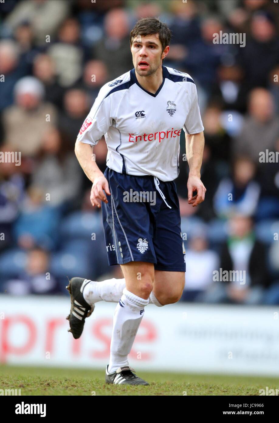 MICHAEL HART PRESTON NORTH END FC DEEPDALE PRESTON ENGLAND 13. Februar 2010 Stockfoto