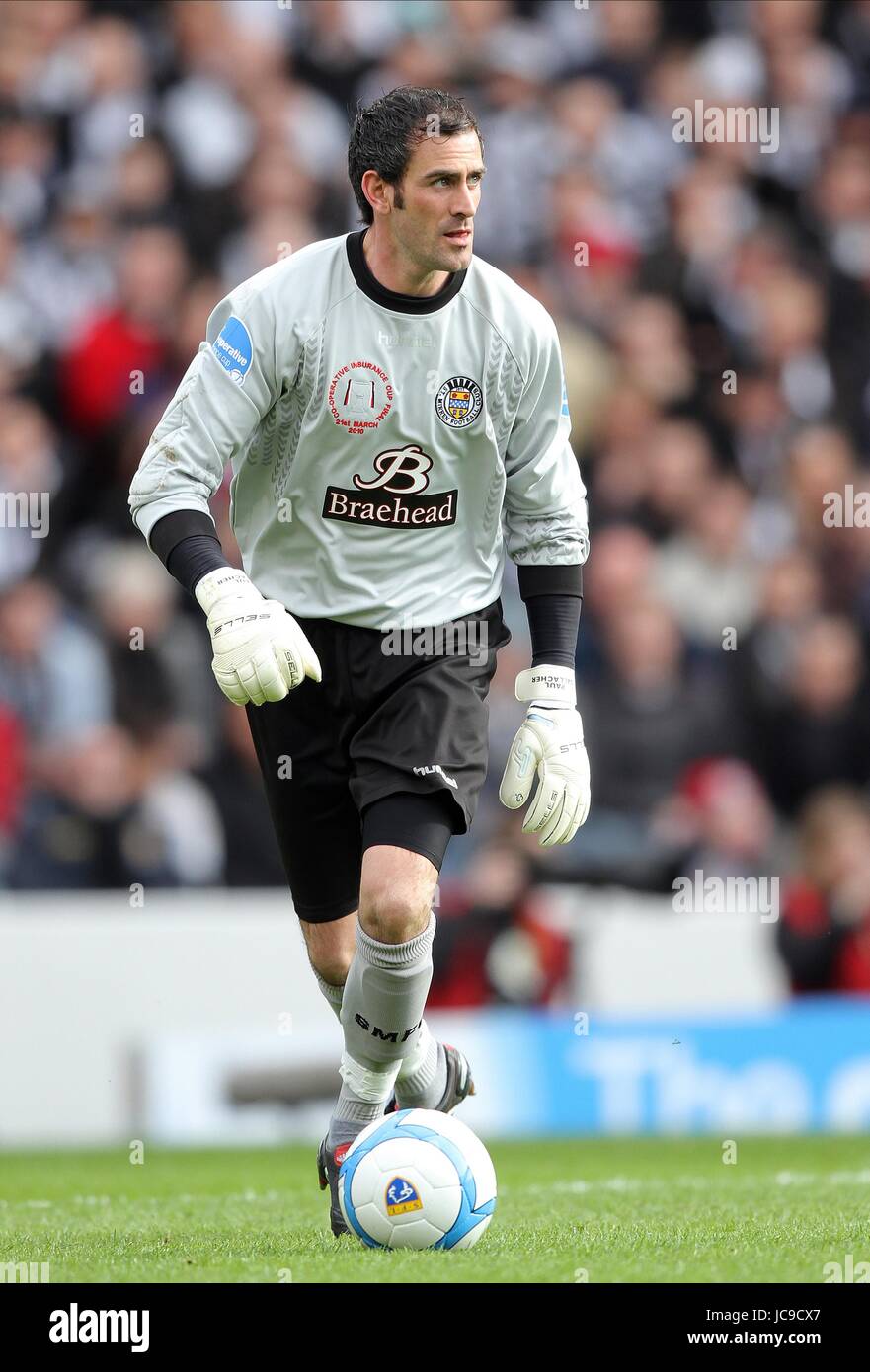 PAUL GALLACHER ST. MIRREN FC HAMPDEN PARK GLASGOW Schottland 21. März 2010 Stockfoto