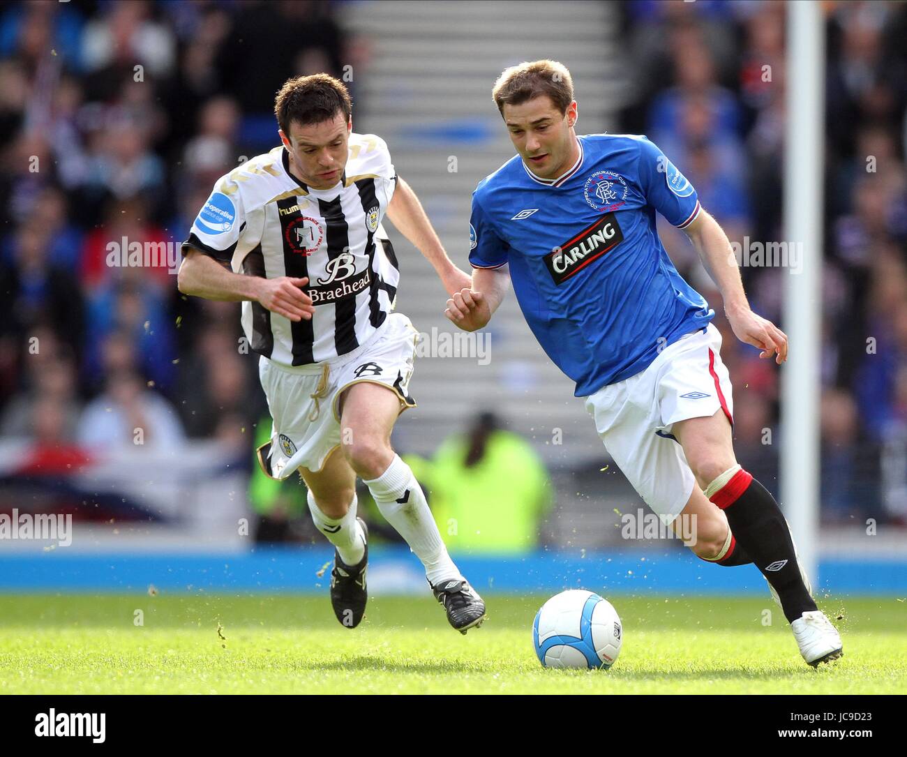 KEVIN THOMSON & STEVEN THOMSON ST. MIRREN V RANGERS HAMPDEN PARK GLASGOW Schottland 21. März 2010 Stockfoto