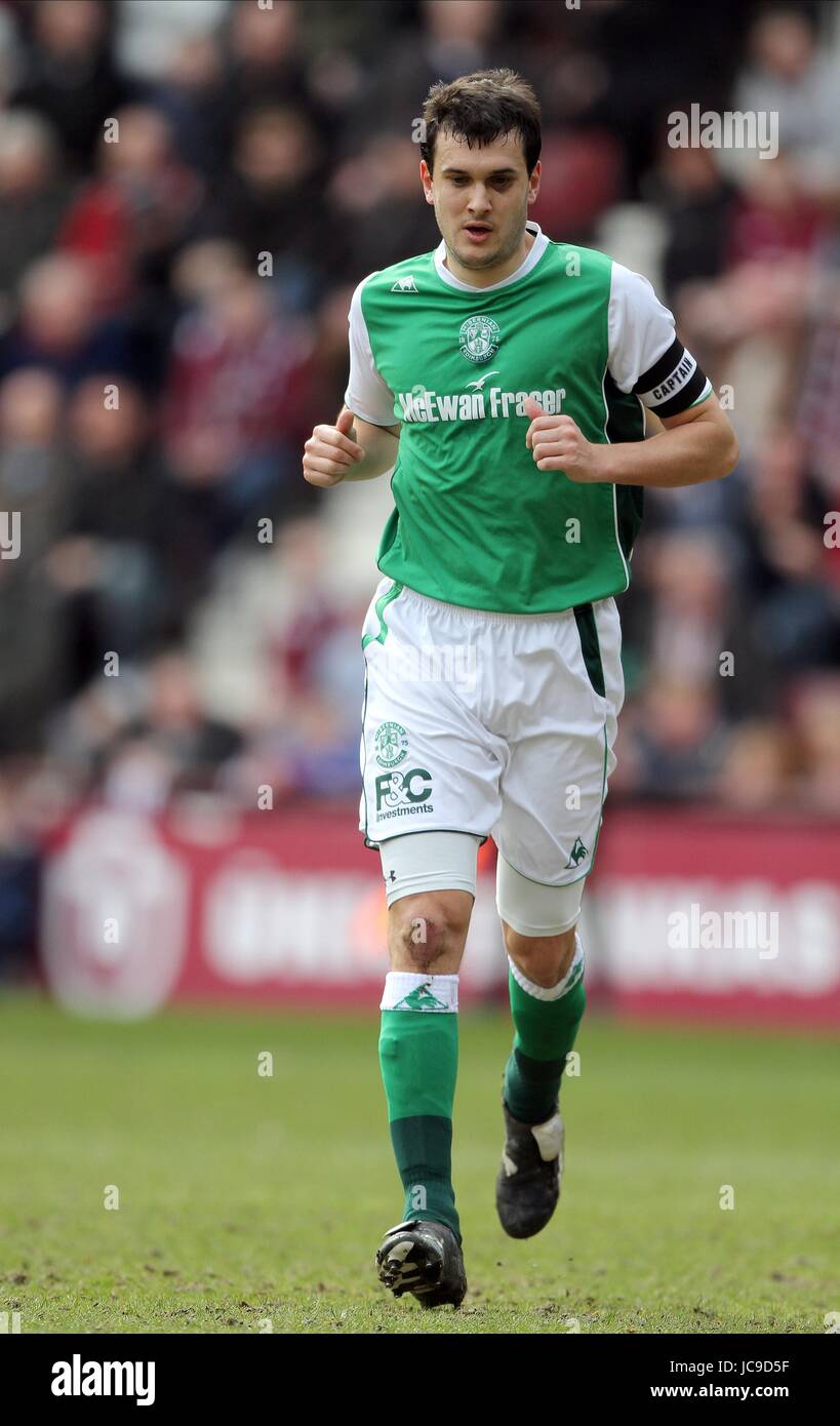 IAN MURRAY HIBERNIAN FC TYNECASTLE EDINBURGH Schottland 20. März 2010 Stockfoto