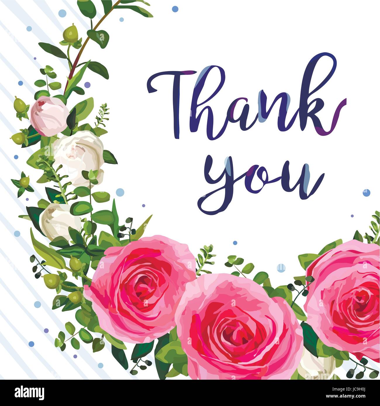 Kranz Blume Blätter rosa Rose schönen schönen Frühling Sommer Bouquet Vektor Illustration Draufsicht square elegantes Aquarell Design Gruß ca Stock Vektor