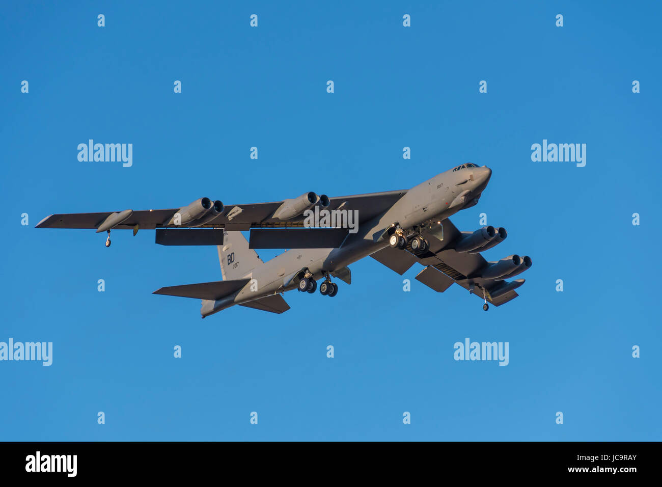BOSSIER CITY, LOUISIANA, U.S.A.-Jan.24, 2017: A US Luftwaffe B-52 Bomber, zugewiesen, die Air Force Global Strike Command Eighth Air Force. Stockfoto