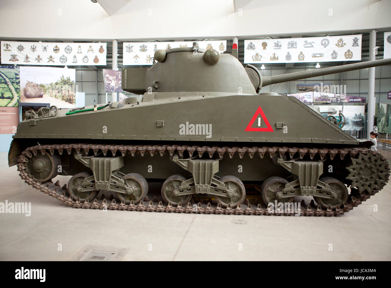 Panzermuseum, Dorset, England - fast 300 Fahrzeuge aus 26 Ländern, drittgrößte Sammlung von gepanzerten Fahrzeugen der Welt. Stockfoto