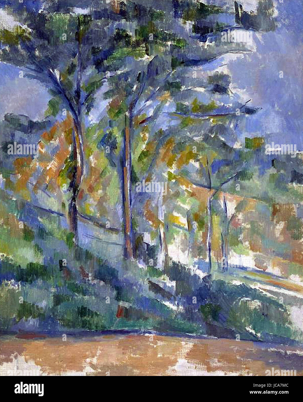 Paul Cézanne - Landschaft Stockfoto