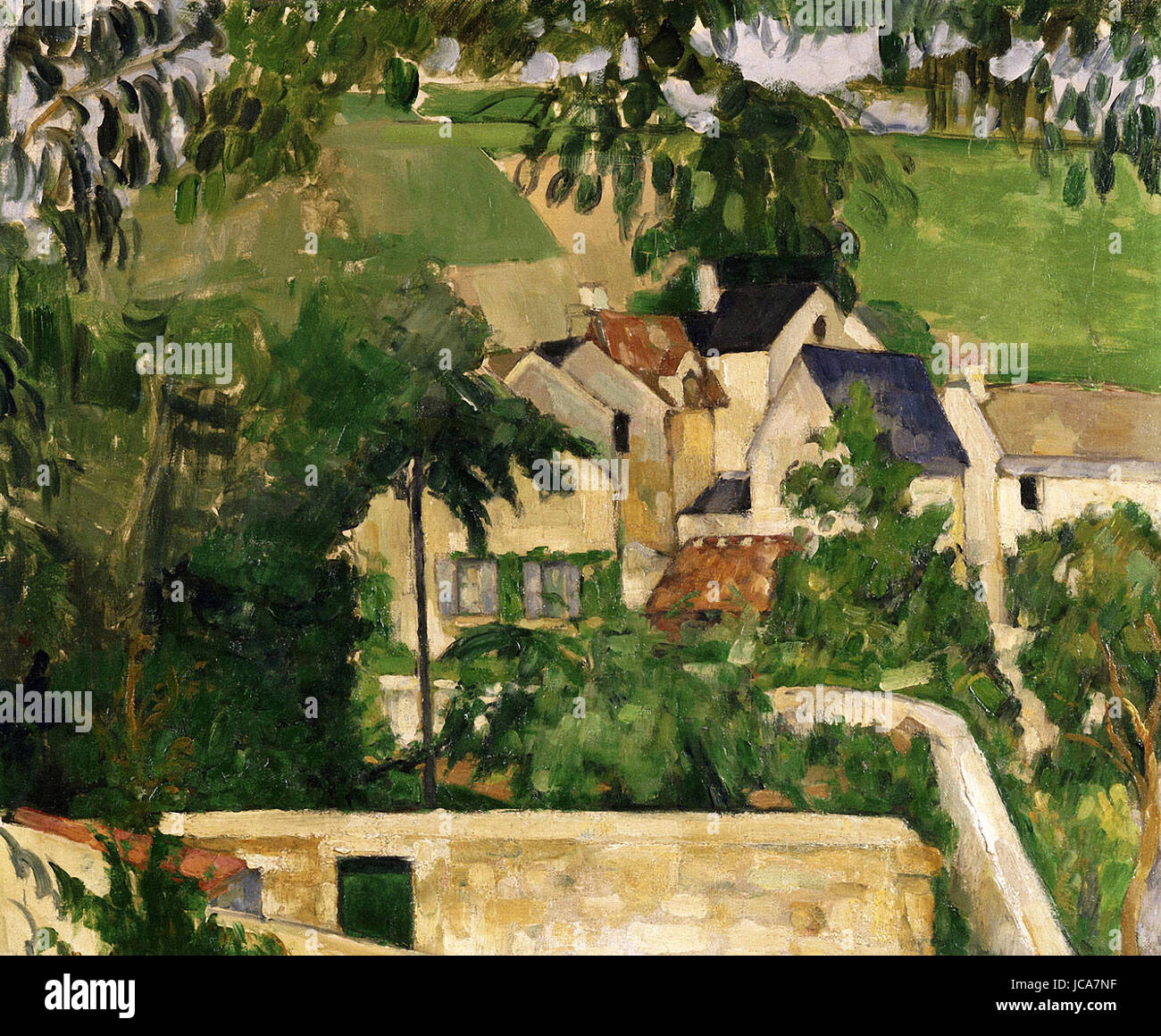 Paul Cézanne - Quartier vier Auvers-Sur-Oise (Landschaft, Auvers) 1873 Stockfoto