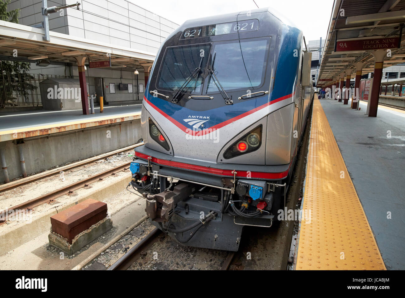 Amtrak Siemens acs-64 s-Bahn Lok South Street Station Boston USA Stockfoto
