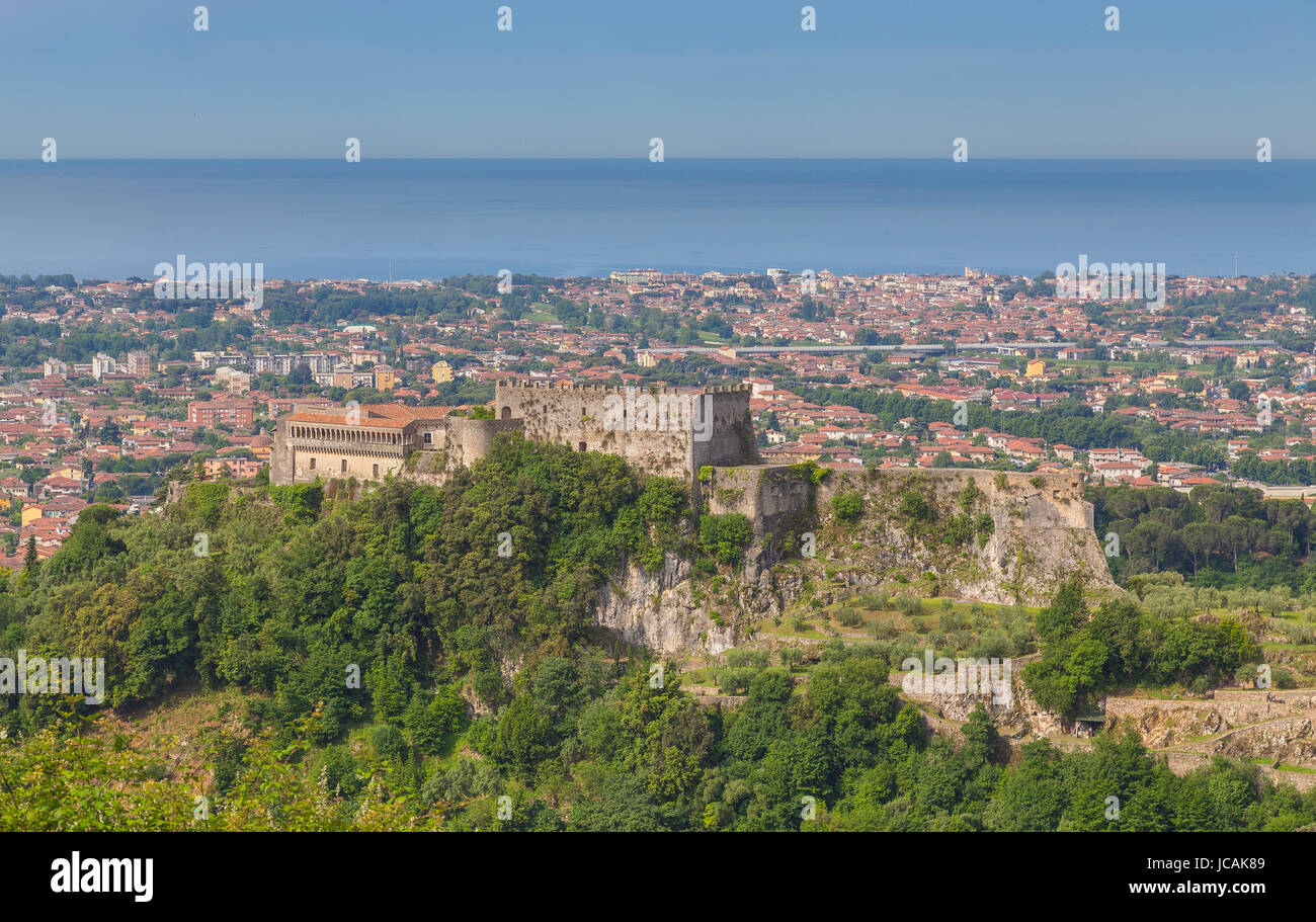 Castello Malaspina di Massa Toskana Italien. Stockfoto