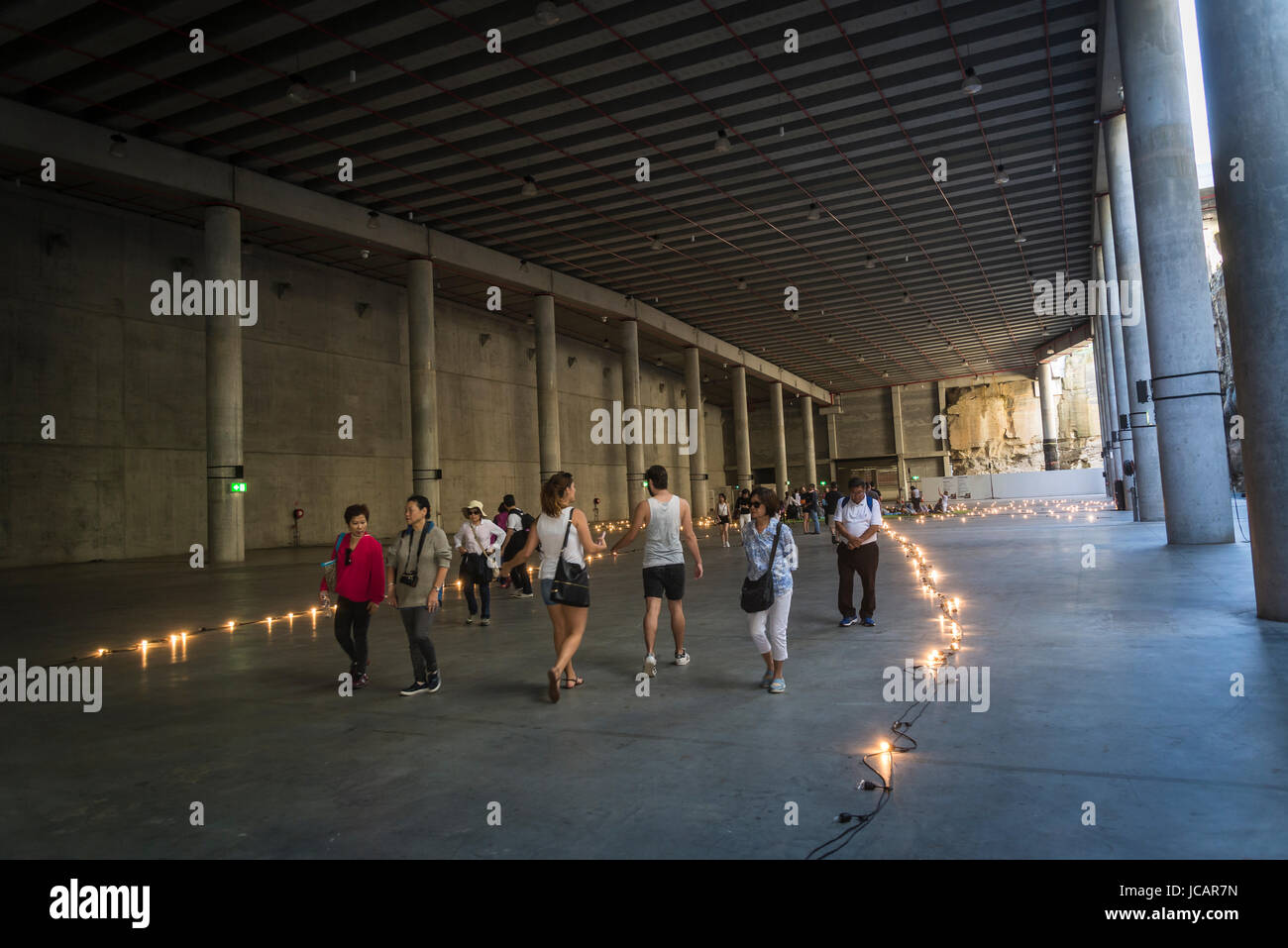 Aborigine-Installation Artwork in Barangaroo Central, ein Projekt der Stadterneuerung, Sydney, NSW, Australien Stockfoto