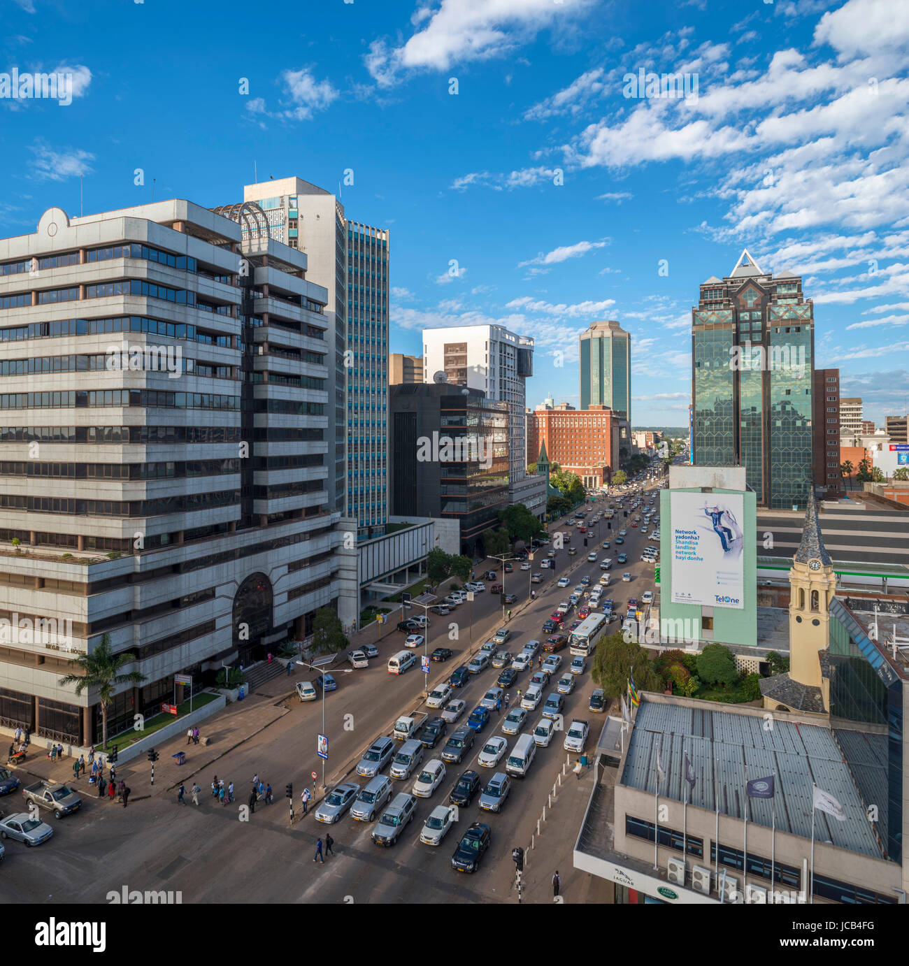 Eine Skyline-Blick auf die CBD, Harare, Simbabwe. Stockfoto